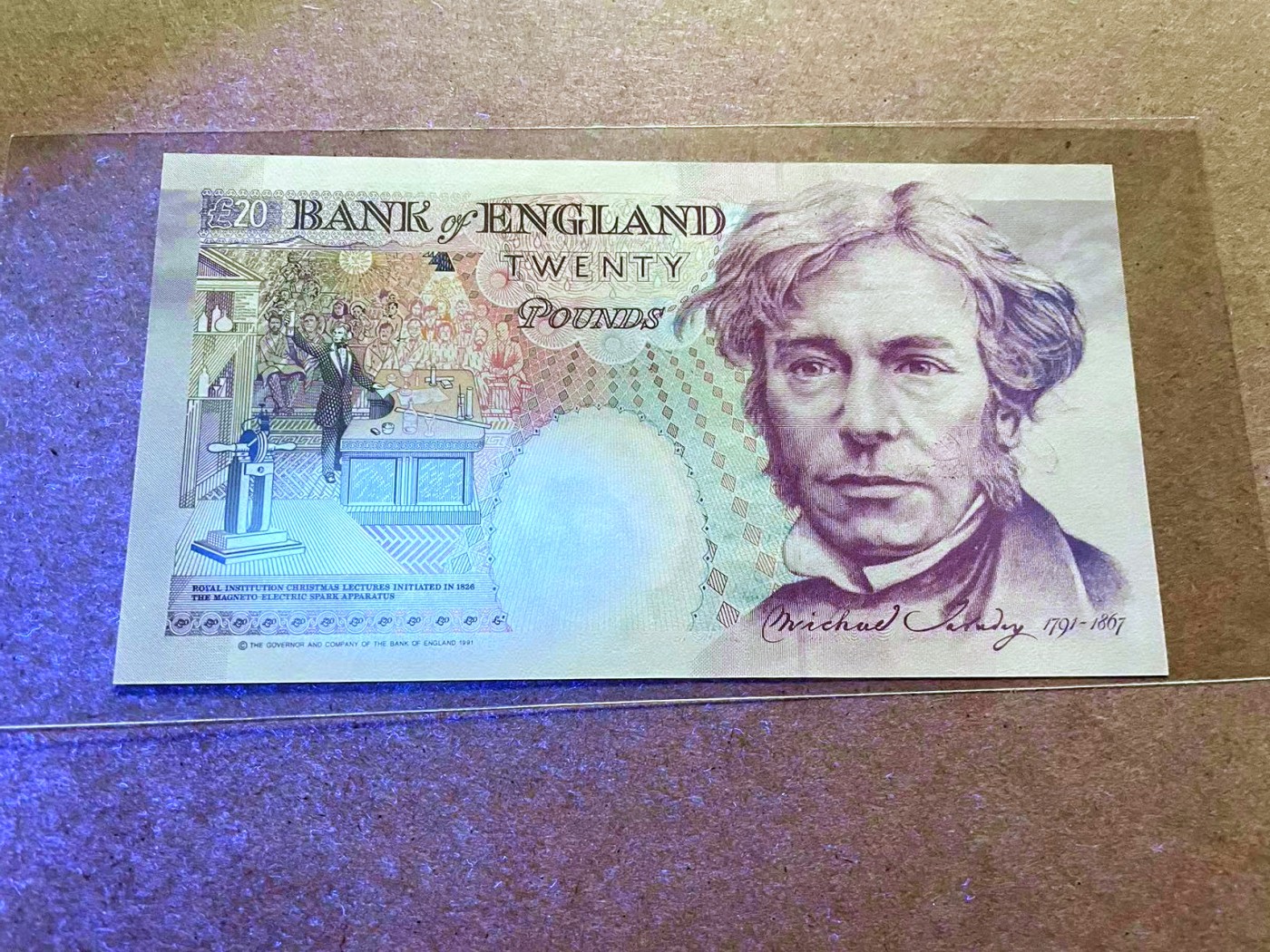 【Blue Auction】✨世界纸币精拍第418期【精】 【A02冠 88尾无47】英国 1991年20镑 皇冠版 UNC-