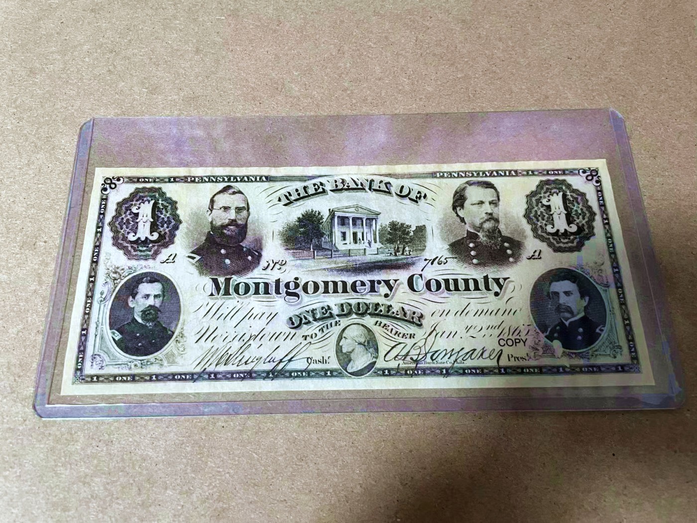 【Blue Auction】✨世界纸币精拍第418期【精】 【一组2张】西班牙 1931年500比塞塔 BWC出品 海盗 PMG64 &美国1865年1美金 四将军钞 复制品 品相如图