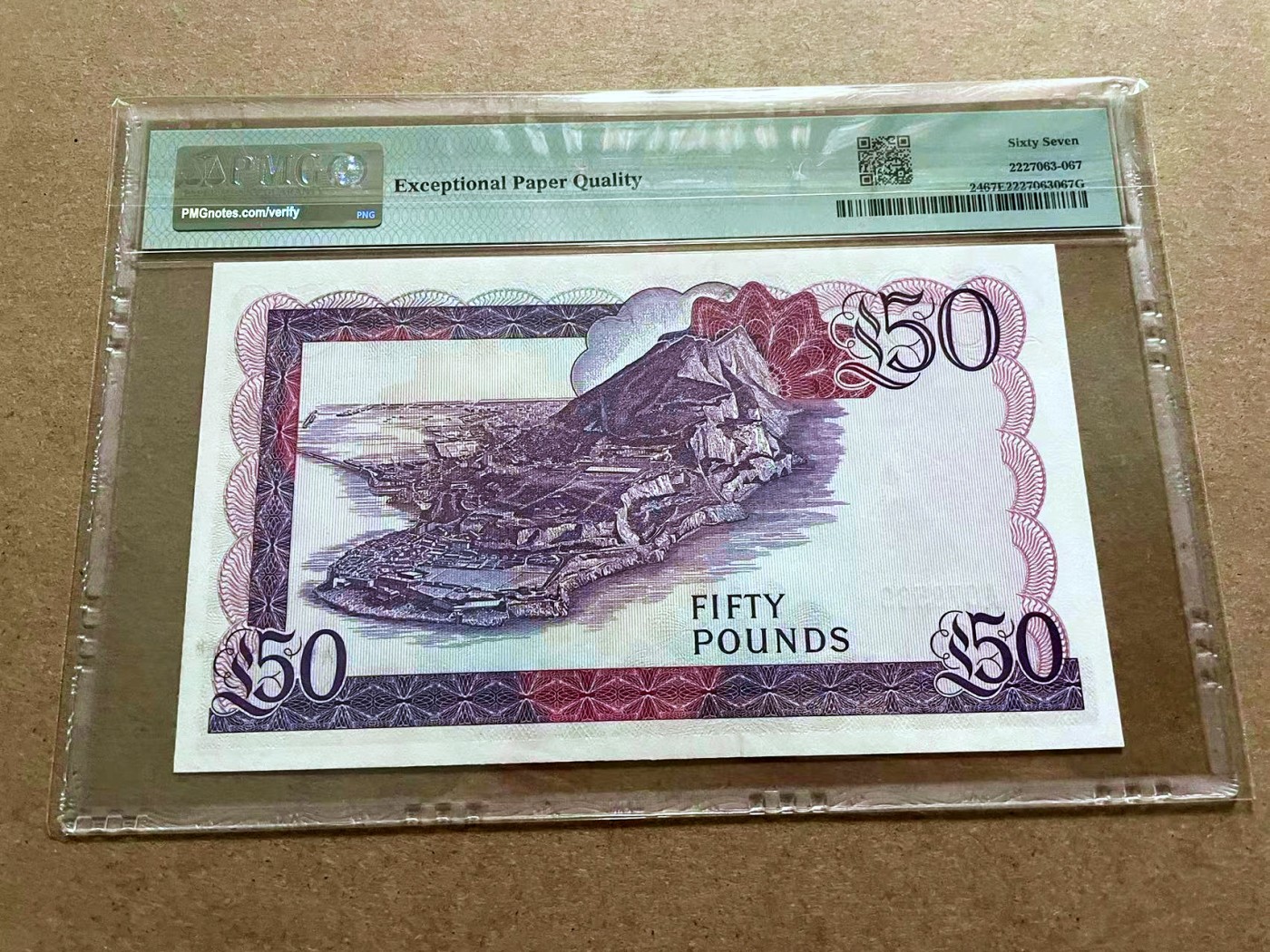 【Blue Auction】✨世界纸币精拍第418期【精】 直布罗陀 1986年50镑 PMG67EPQ 高分 高冠女王