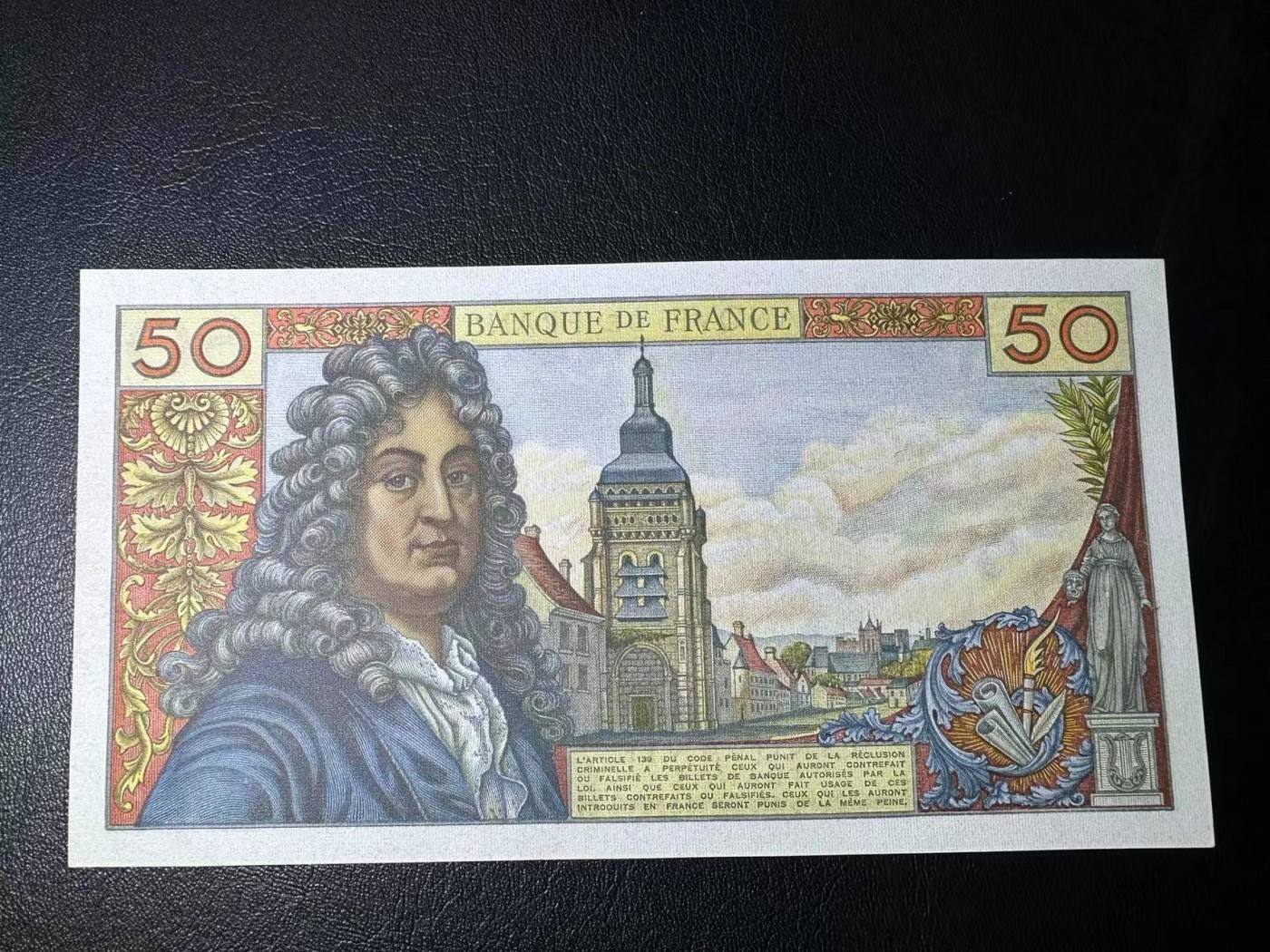 【Blue Auction】✨世界纸币精拍第418期【精】 【无47】法国 1963年50法郎 拉辛 UNC-针孔 荧光