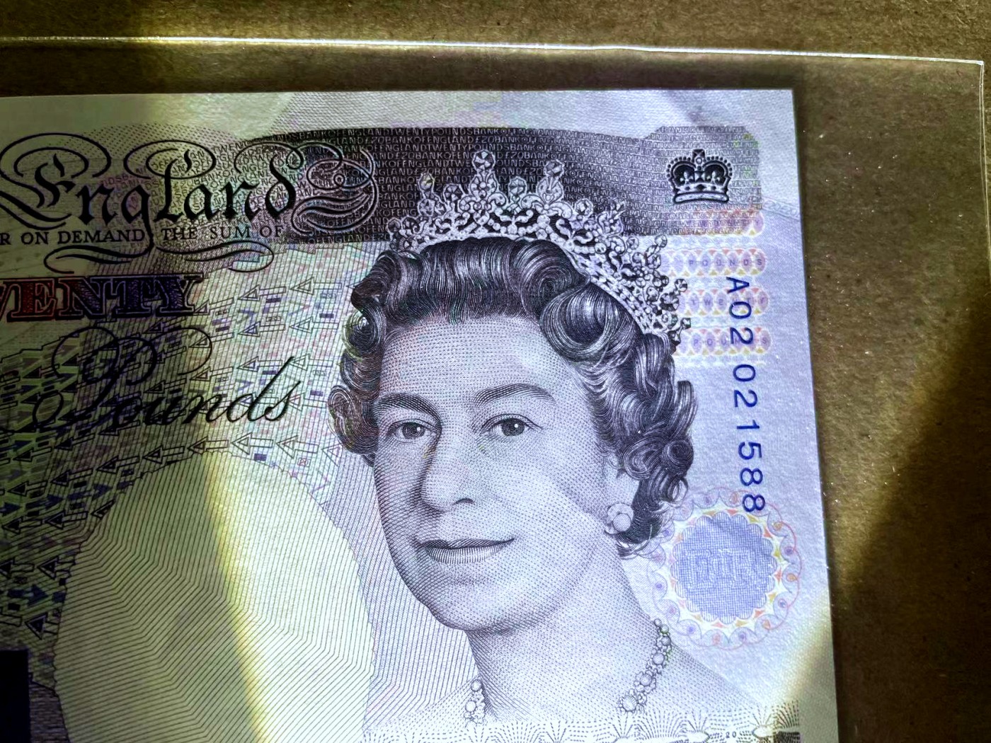 【Blue Auction】✨世界纸币精拍第418期【精】 【A02冠 88尾无47】英国 1991年20镑 皇冠版 UNC-