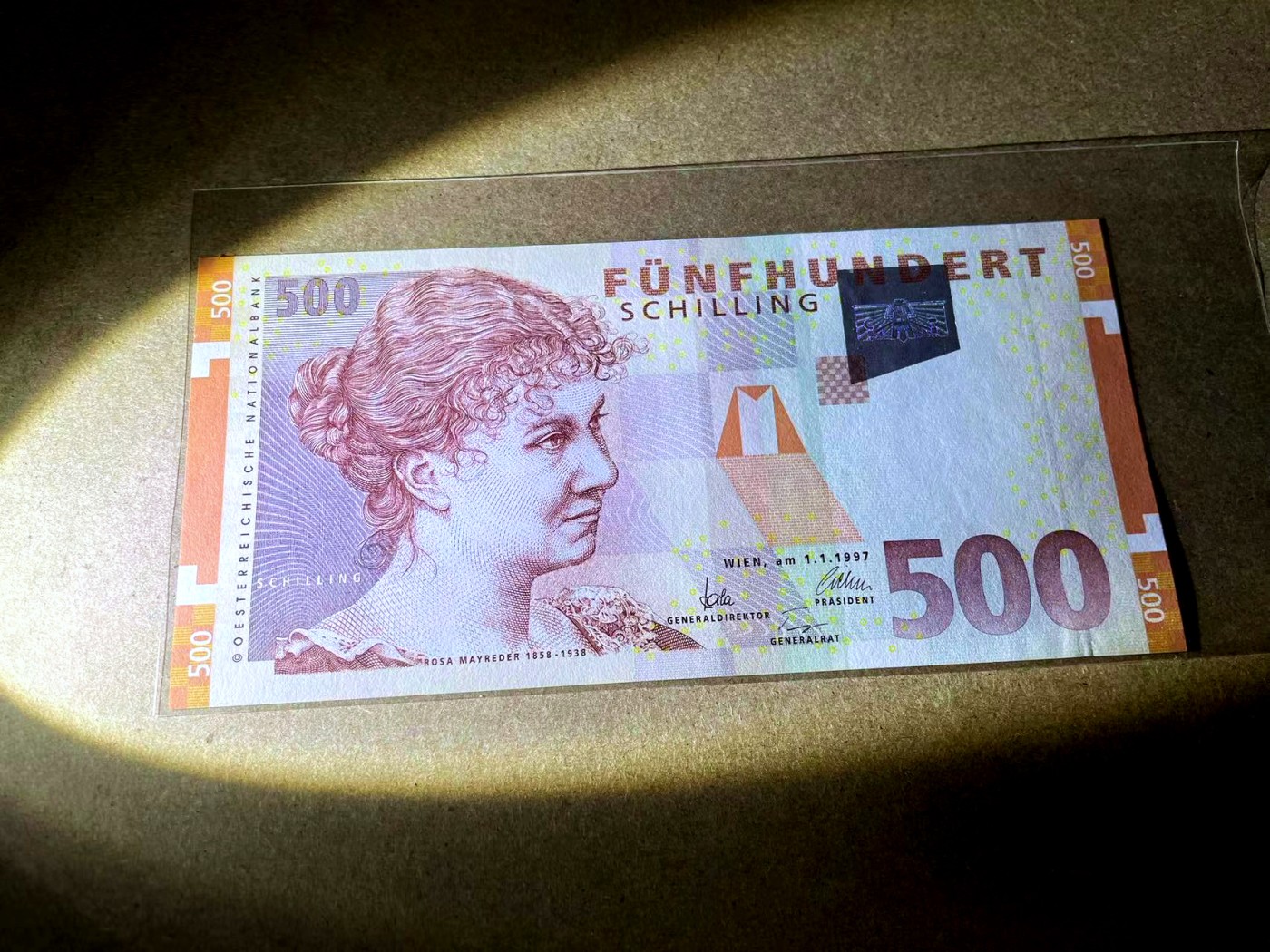 【Blue Auction】✨世界纸币精拍第418期【精】   奥地利 1997年500先令 全新UNC