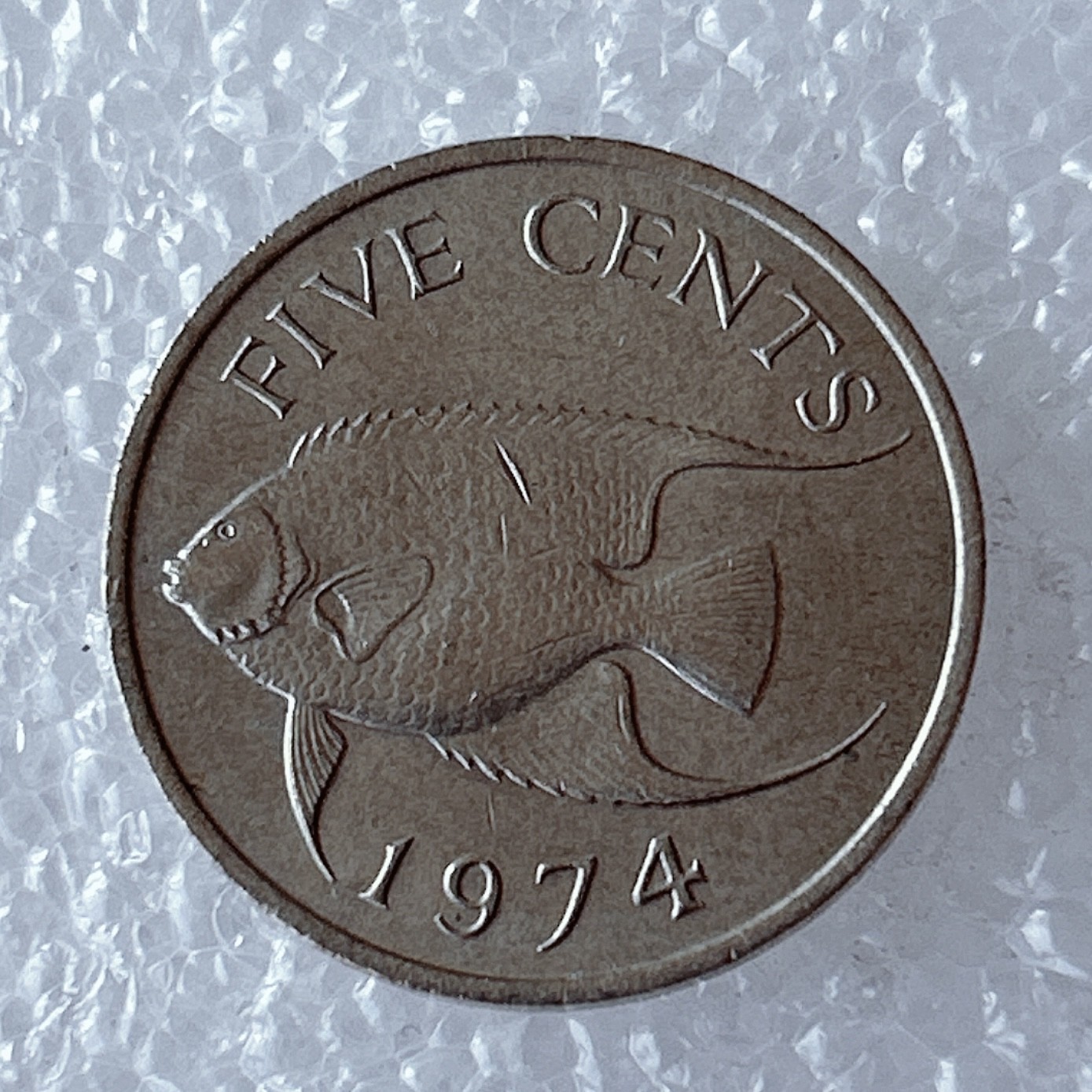 海外回流1元起拍小铺 各国钱币散币场 第5期 百慕大1974年5分 年轻女王像