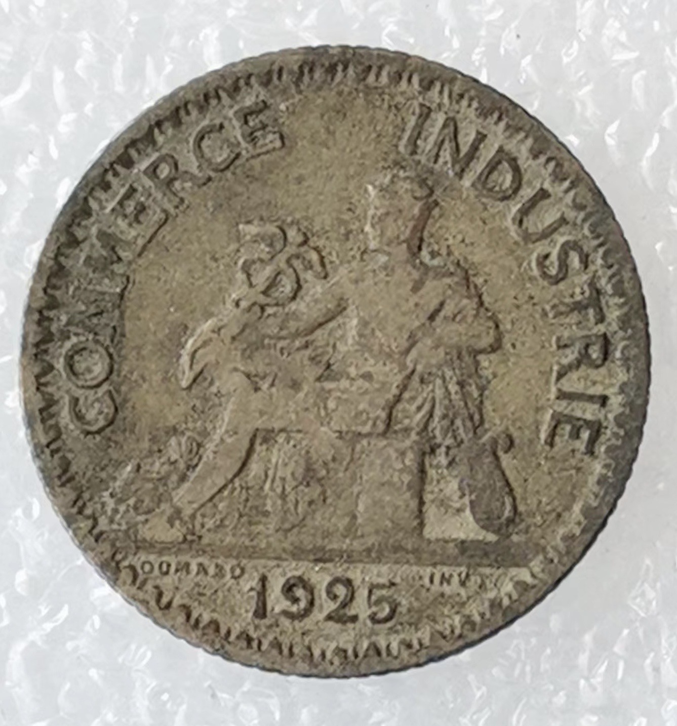 海外回流1元起拍小铺 各国钱币散币场 第5期 法国1法郎1925年商务部铝青铜币