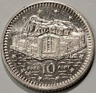 布加迪🐬～世界钱币🌾第 64 期 /  欧洲各国币  - 直布罗陀🇬🇮 1993年 10便士 24.5mm