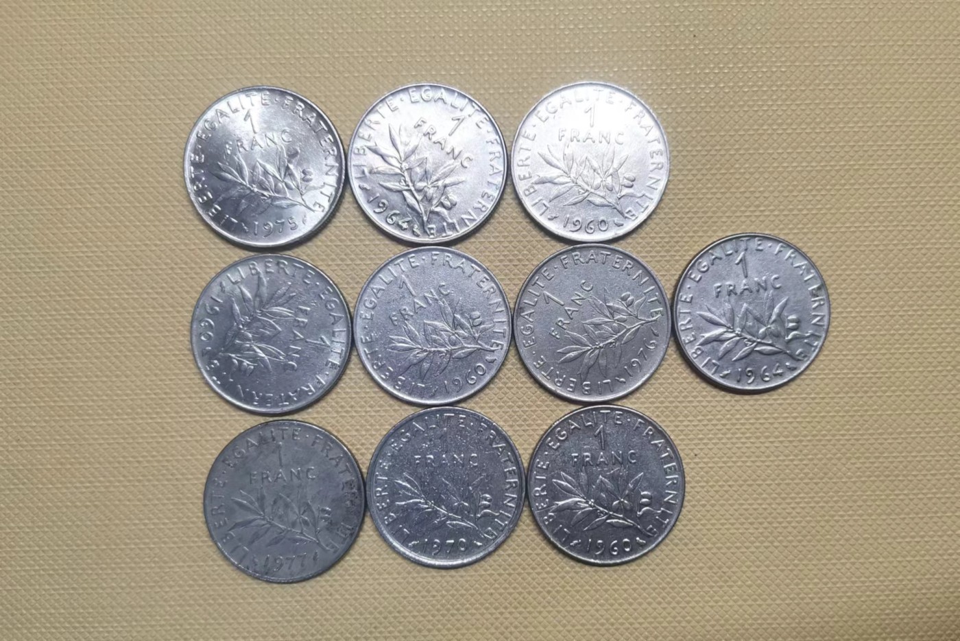 【易洋钱喜】第35场 国外纸币专场 法国法郎10枚