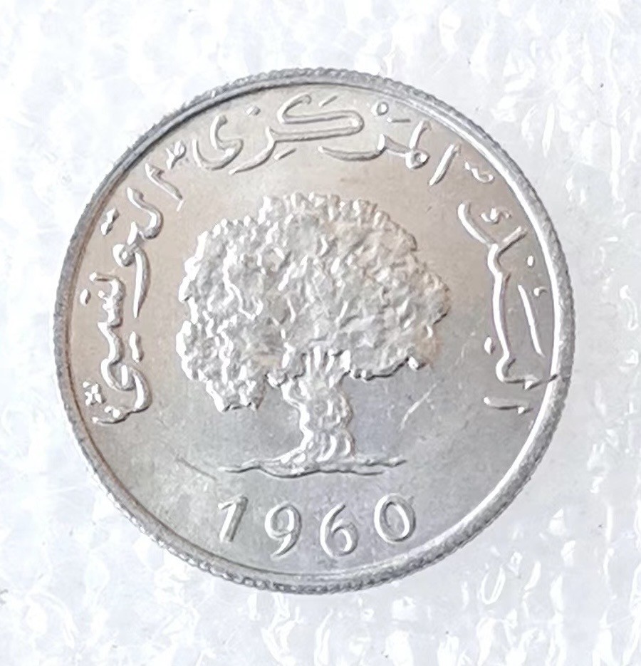 海外回流1元起拍小铺 各国钱币散币场 第5期 突尼斯1960年1米利姆