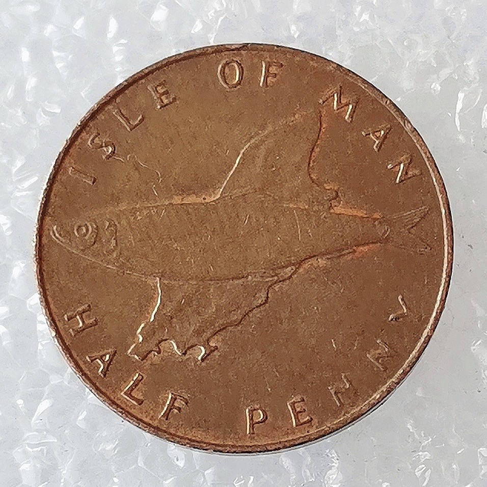 海外回流1元起拍小铺 各国钱币散币场 第5期 马恩岛0.5便士 1/2便士硬币 1976年版