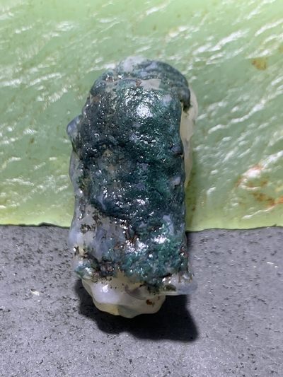 放福利！精美天然戈壁绿草花玛瑙原石吊坠一颗， - 放福利！精美天然戈壁绿草花玛瑙原石吊坠一颗，