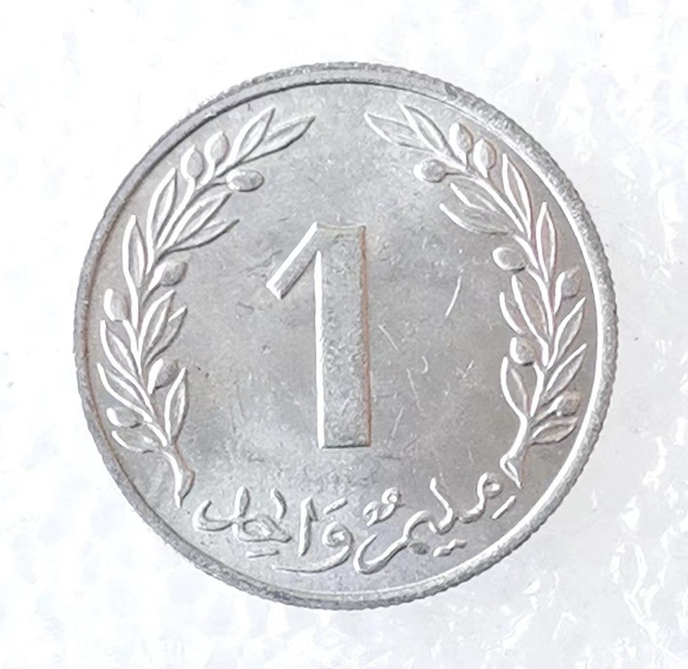 海外回流1元起拍小铺 各国钱币散币场 第5期 突尼斯1960年1米利姆