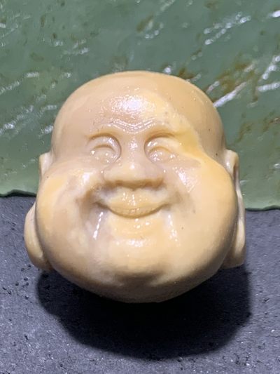 精美戈壁彩玉手工雕刻弥勒佛随形珠子一个！ - 精美戈壁彩玉手工雕刻弥勒佛随形珠子一个！