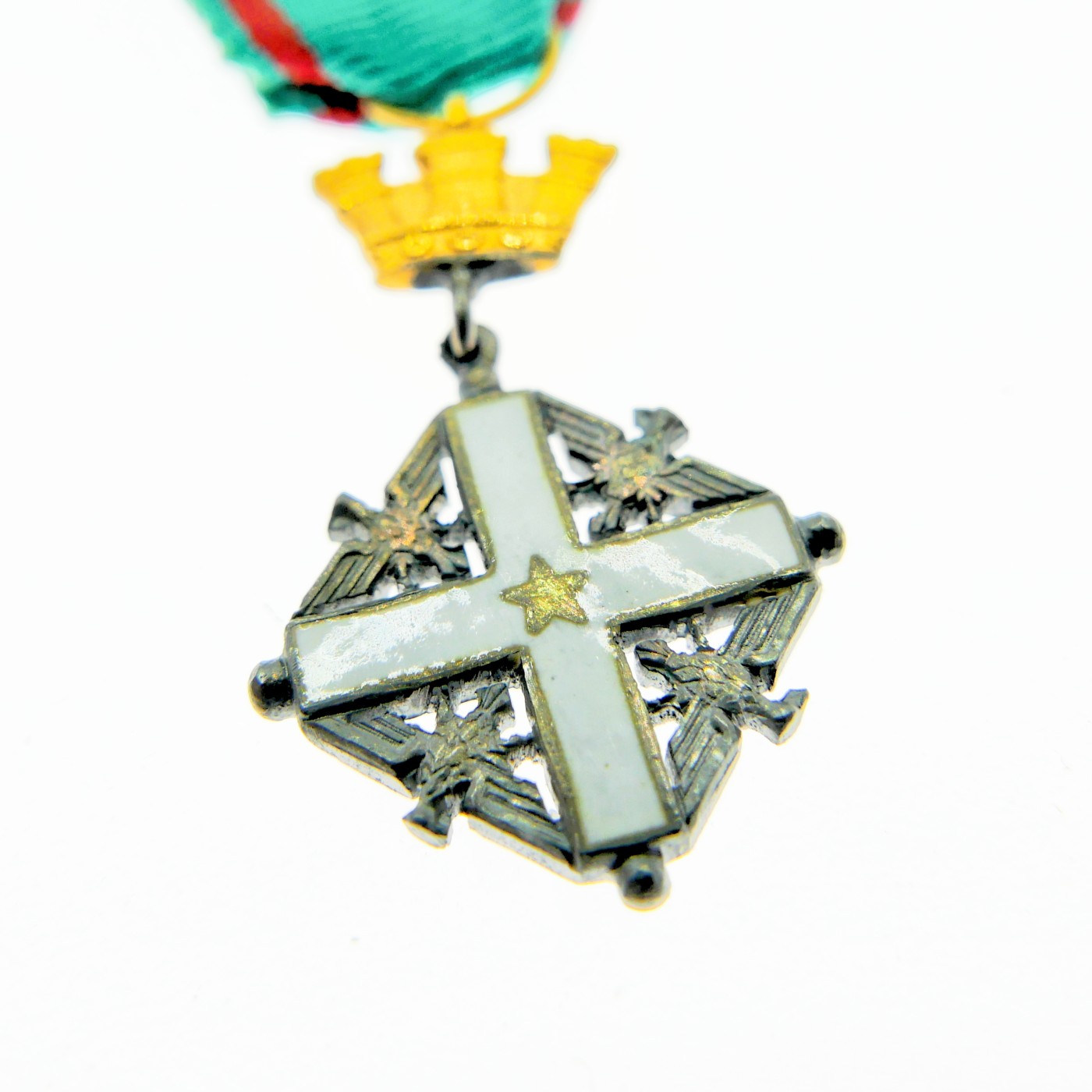 勋章奖章交易所1月13日拍卖 意大利指挥官级功勋勋章，银质珐琅，盒章迷你齐全