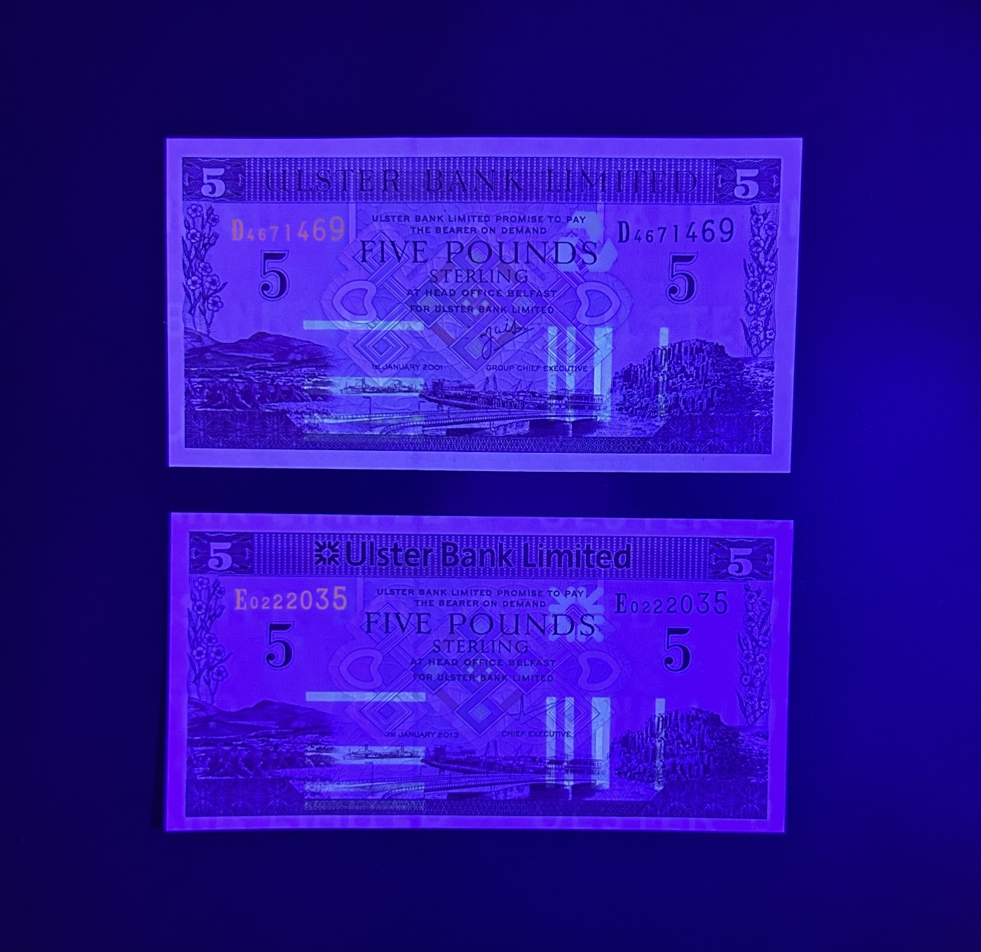 【丑猫0116】今晚六点半，自动快拍 98/13版北爱5镑*2unc