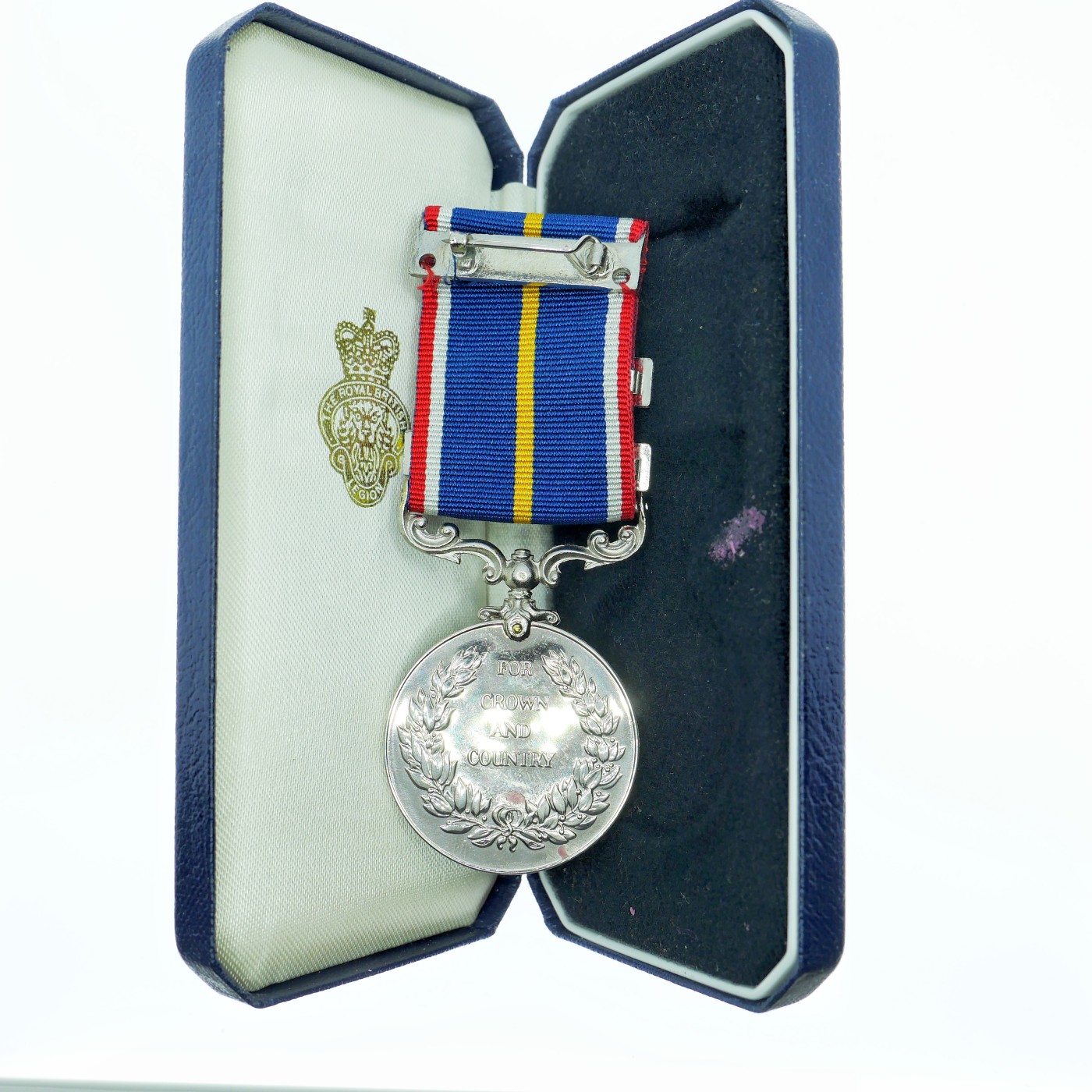 勋章奖章交易所1月13日拍卖 英国国家服务奖章，原盒，双勋条