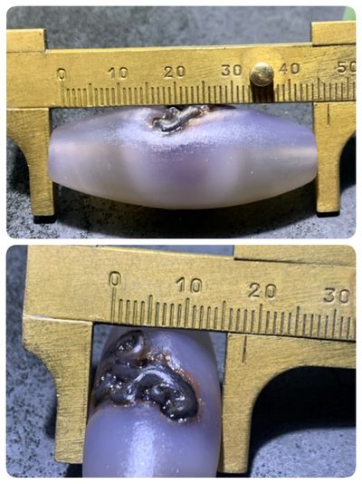 精美亚光高玉化巴西玛瑙手工俏色巧雕如意大桶珠一个 精美亚光高玉化巴西玛瑙手工俏色巧雕如意大桶珠一个