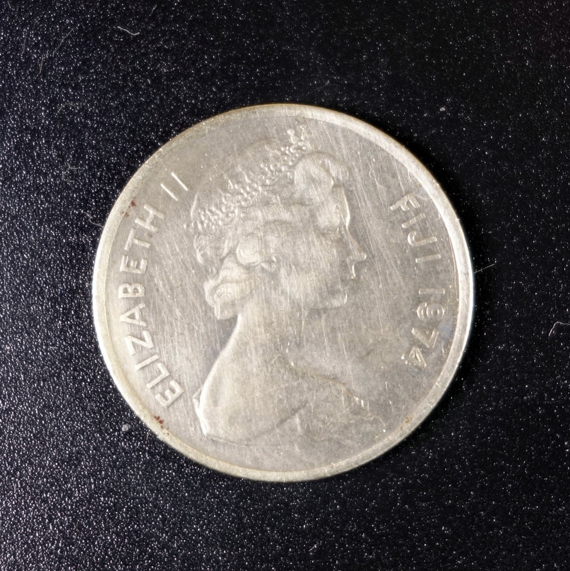 天业钱币散币、银币拍卖第28次专场 全场0元起拍0佣金转发分佣，欢迎围观参拍 英属斐济1974年5分