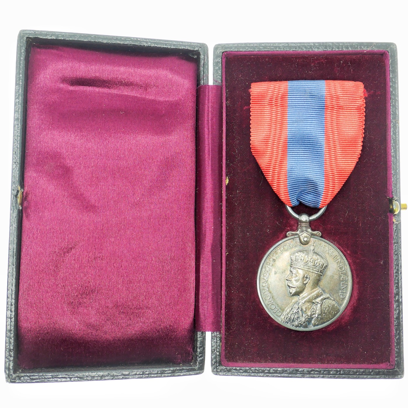 勋章奖章交易所1月13日拍卖 英国帝国服务奖章，乔治五世冠版，银质