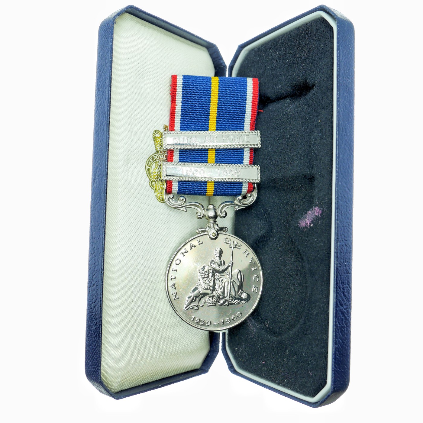 勋章奖章交易所1月13日拍卖 英国国家服务奖章，原盒，双勋条