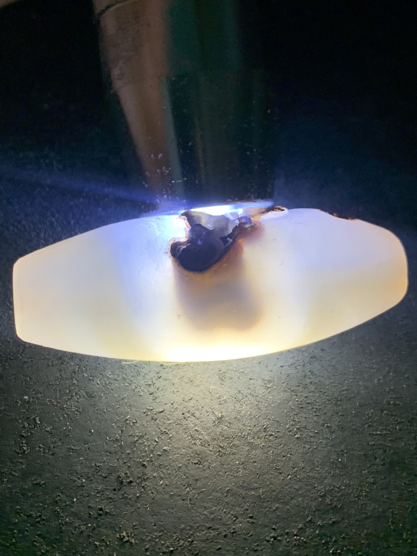 精美亚光高玉化巴西玛瑙手工俏色巧雕如意大桶珠一个