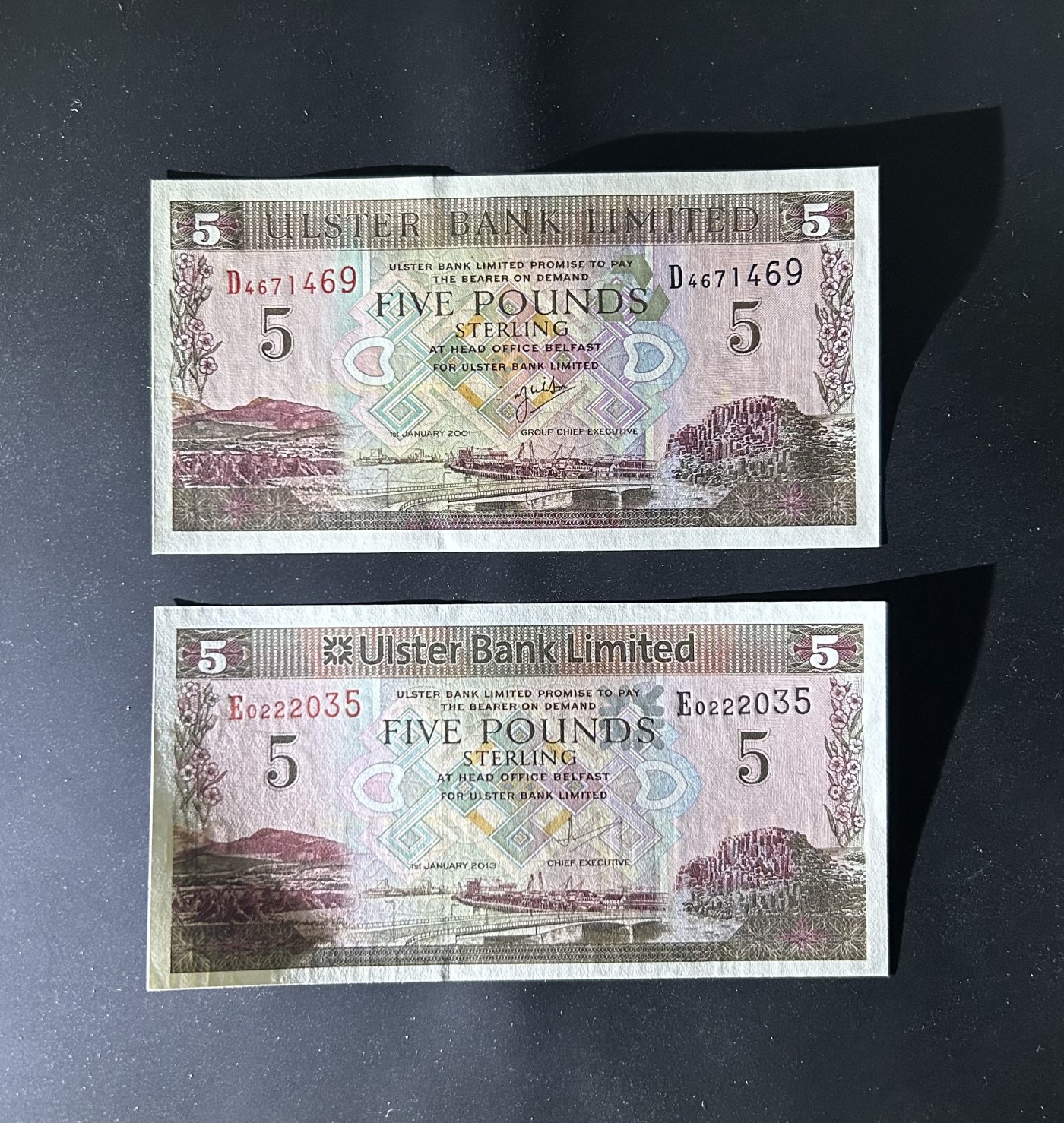 【丑猫0116】今晚六点半，自动快拍 98/13版北爱5镑*2unc