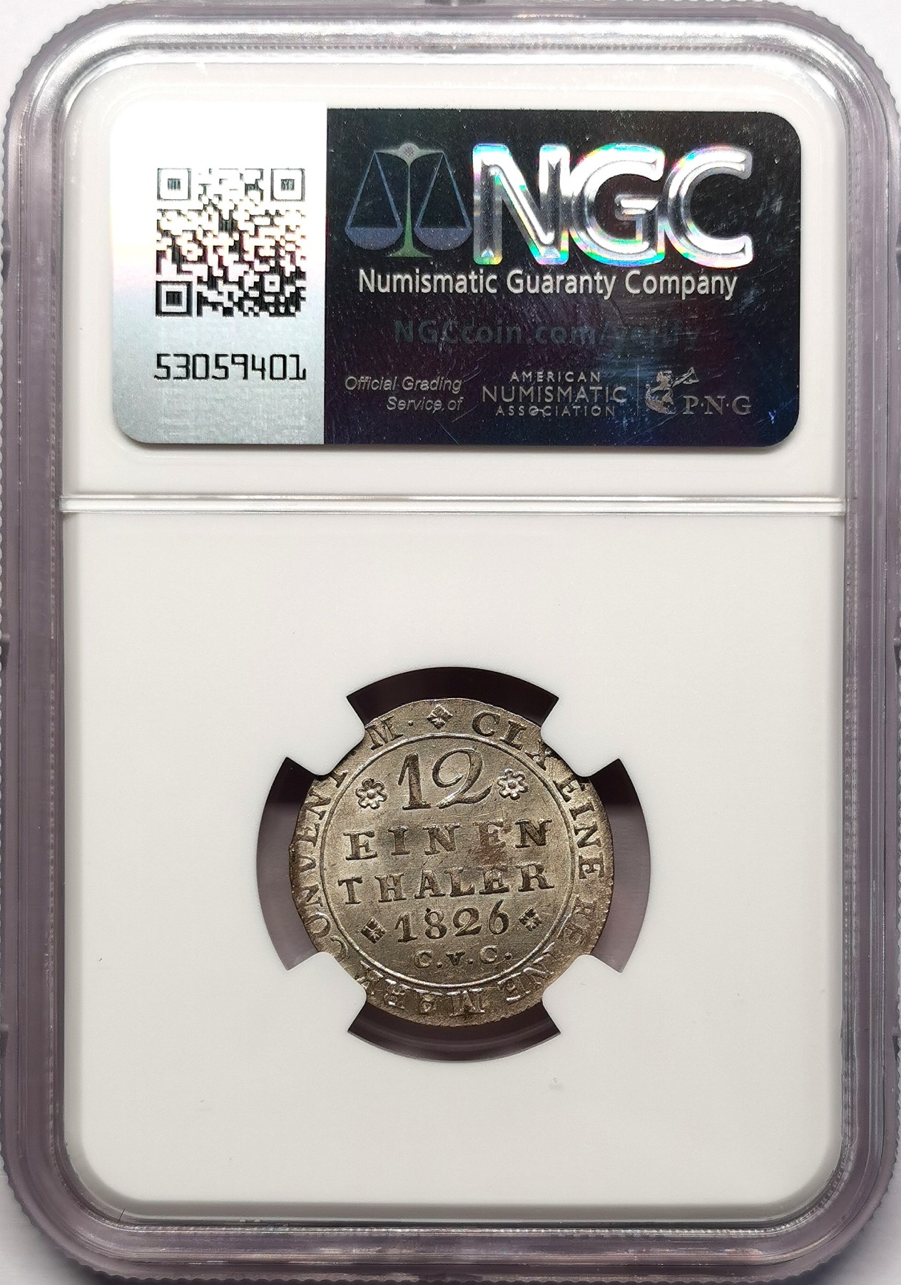 凡希社世界钱币微拍第二百五十八期 1826布伦瑞克沃芬伯特飞马1/12泰勒银辅币NGC-MS65高分顶级品！