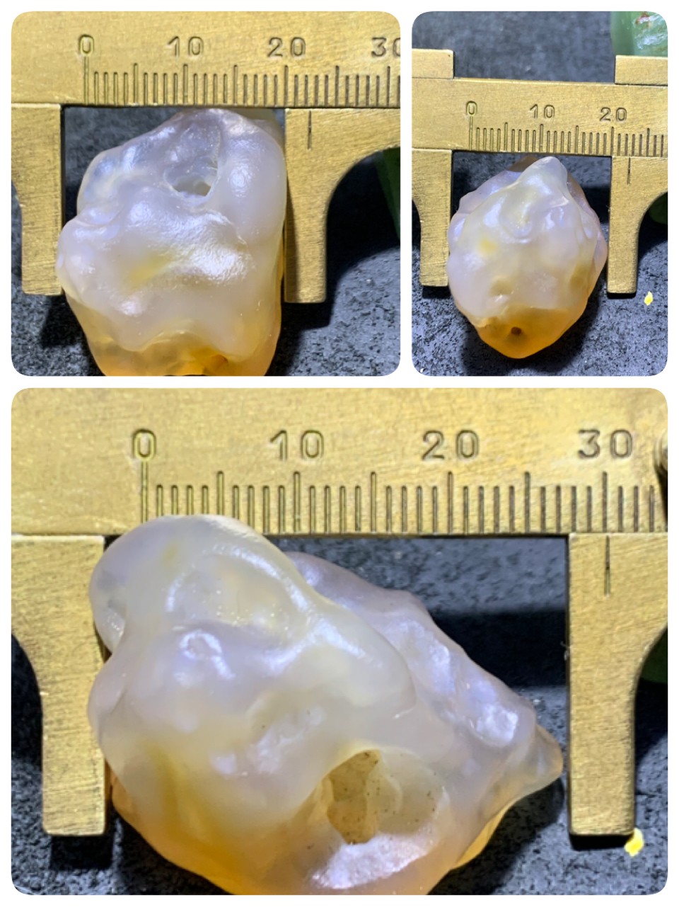 精美天然高玉化阿拉善孔洞玛瑙原石一颗，
