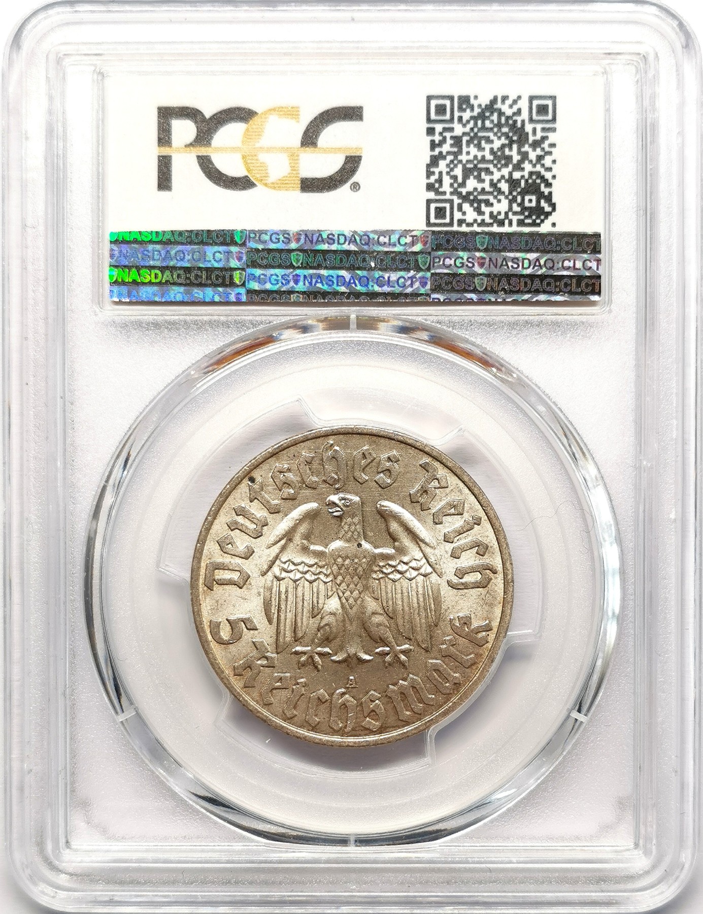 凡希社世界钱币微拍第二百五十八期 1933A德国路德5马克银币PCGS-MS64