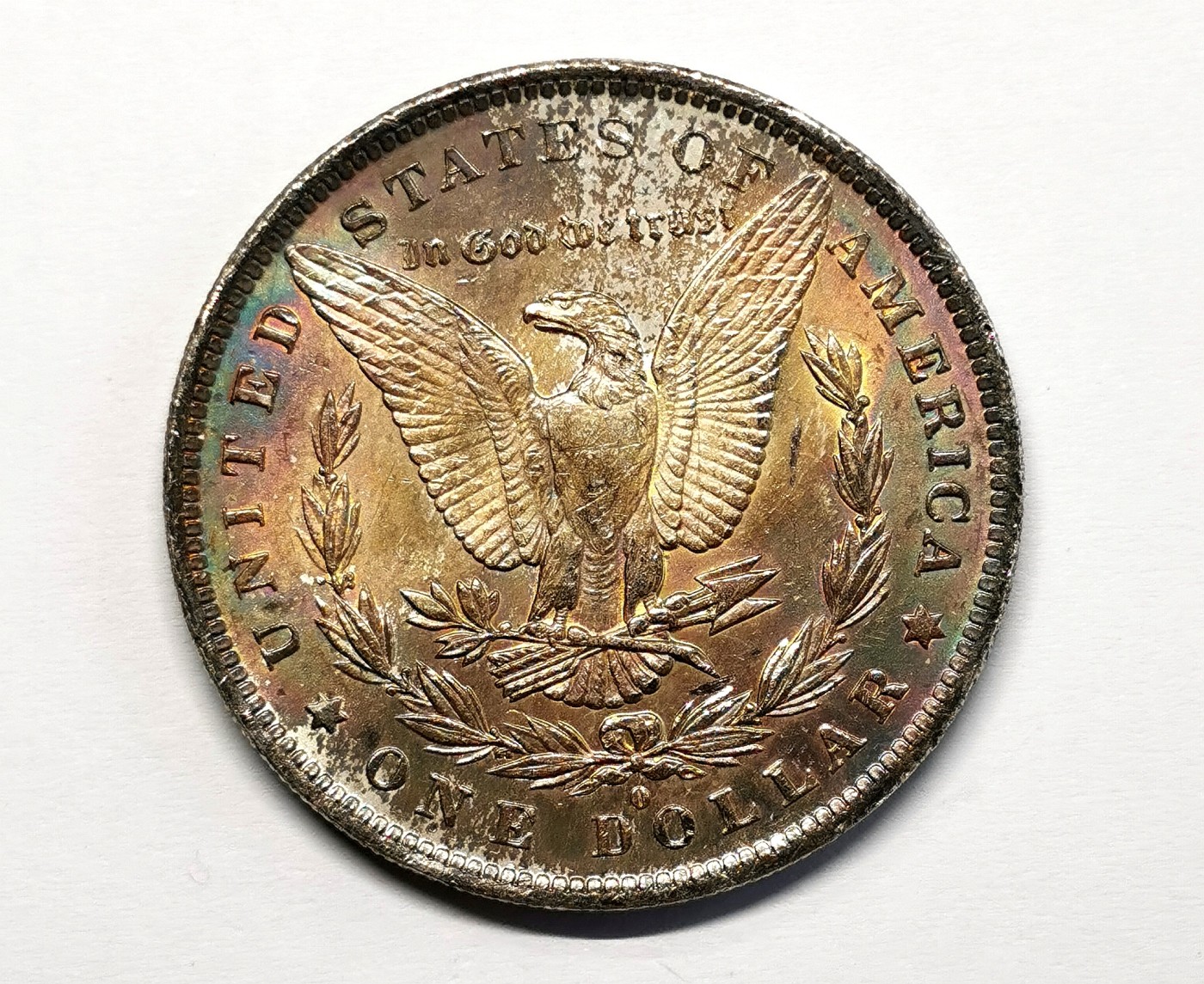 凡希社世界钱币微拍第二百五十八期 1884O美国摩根壹元UNC五彩