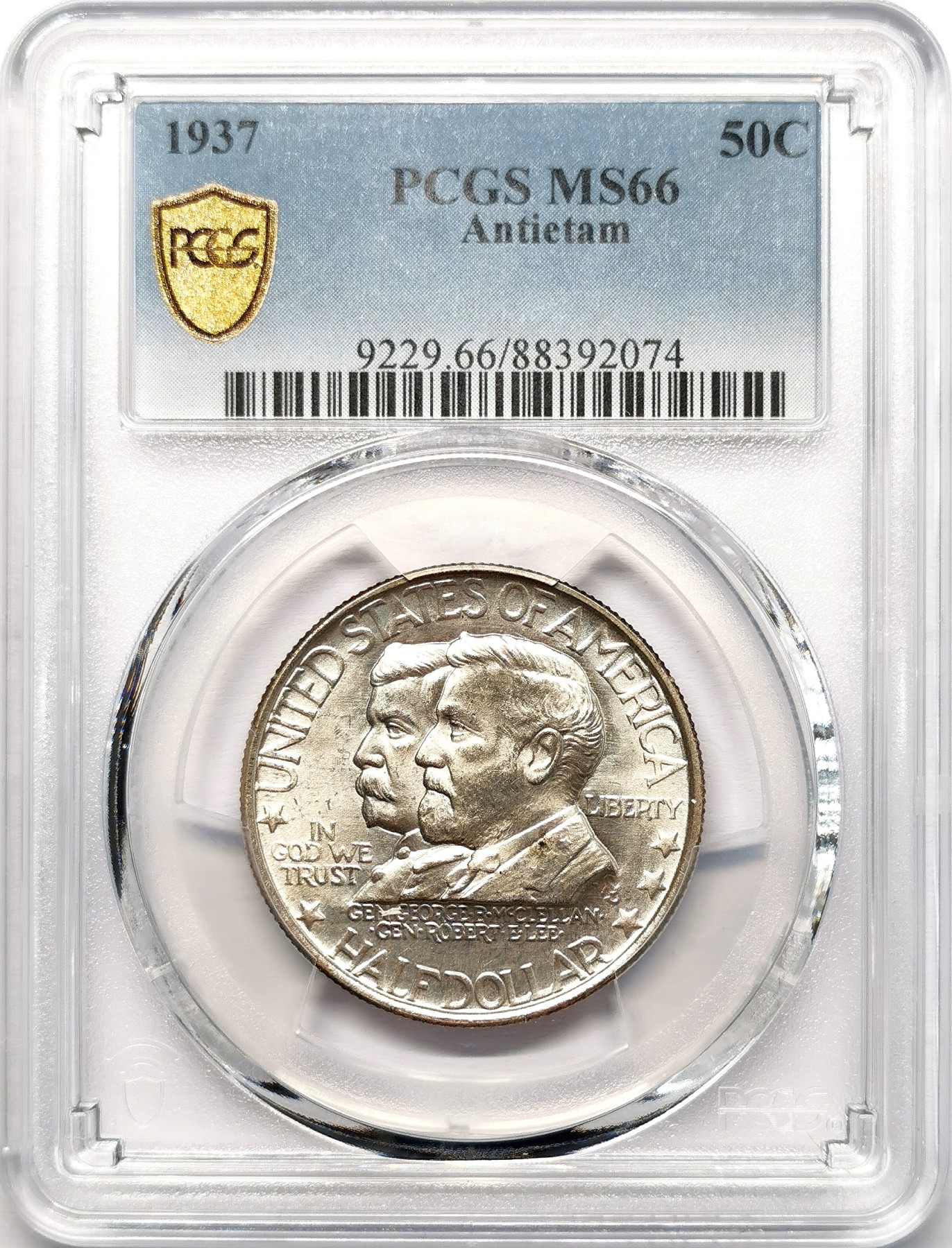 凡希社世界钱币微拍第二百五十八期 1937美国安提塔姆河纪念50美分PCGS-MS66 高分收藏级品质，一枚MS68曾经拍出过26,450美金的高价！