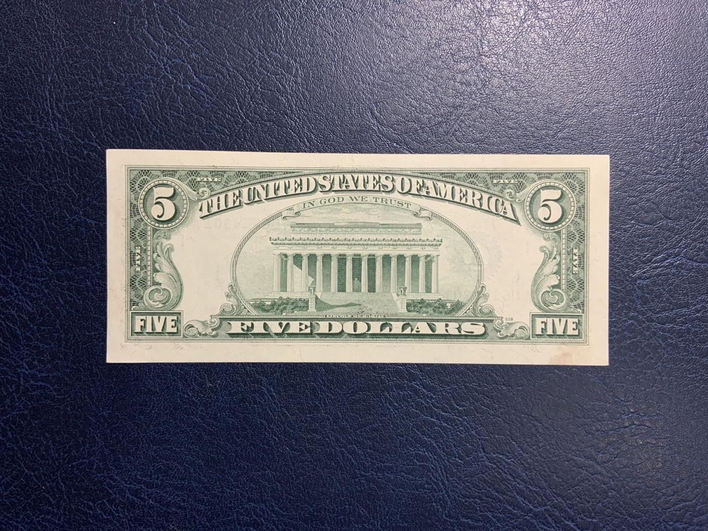 收藏联盟Quantum Auction 第318期拍卖  美国联邦1955年5美元 品相UNC- 首发AA冠 号码无47