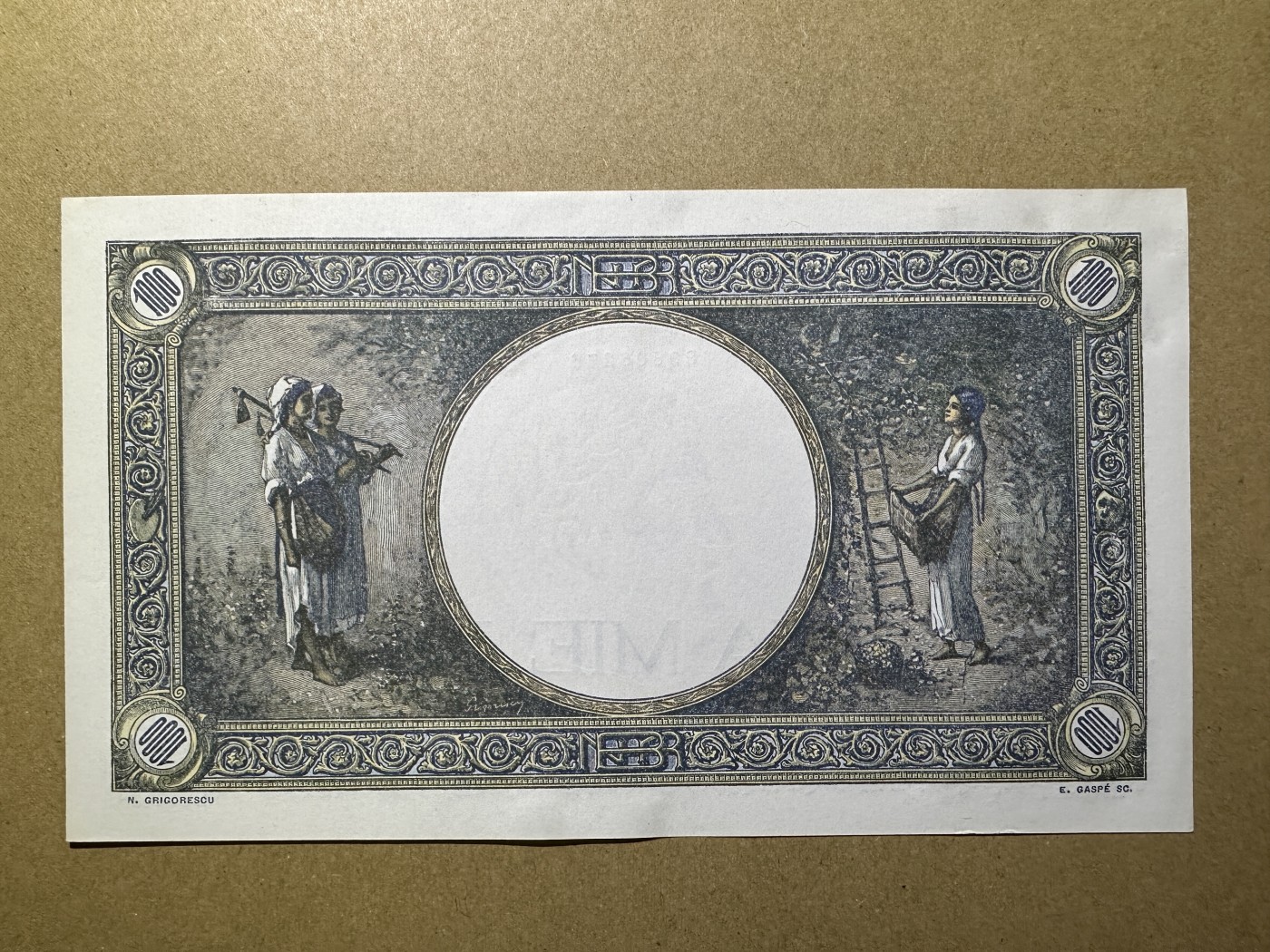 《张总收藏》134期-外币精品畅拍 罗马尼亚1000列伊 UNC 1945年版大票幅