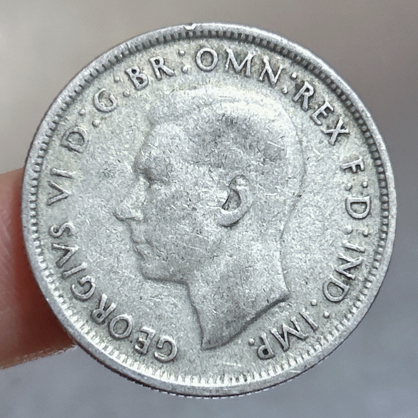 全场一元起拍 银币专场 第56期 1947年澳大利亚1弗洛林银币 乔治六世 11.1g