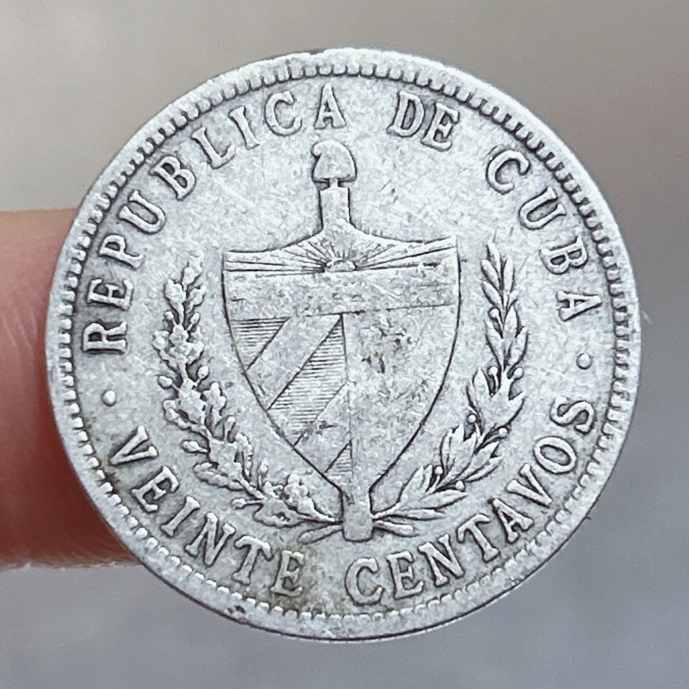 全场一元起拍 银币专场 第56期 1920年古巴共和国五星版20分银币 5克900银