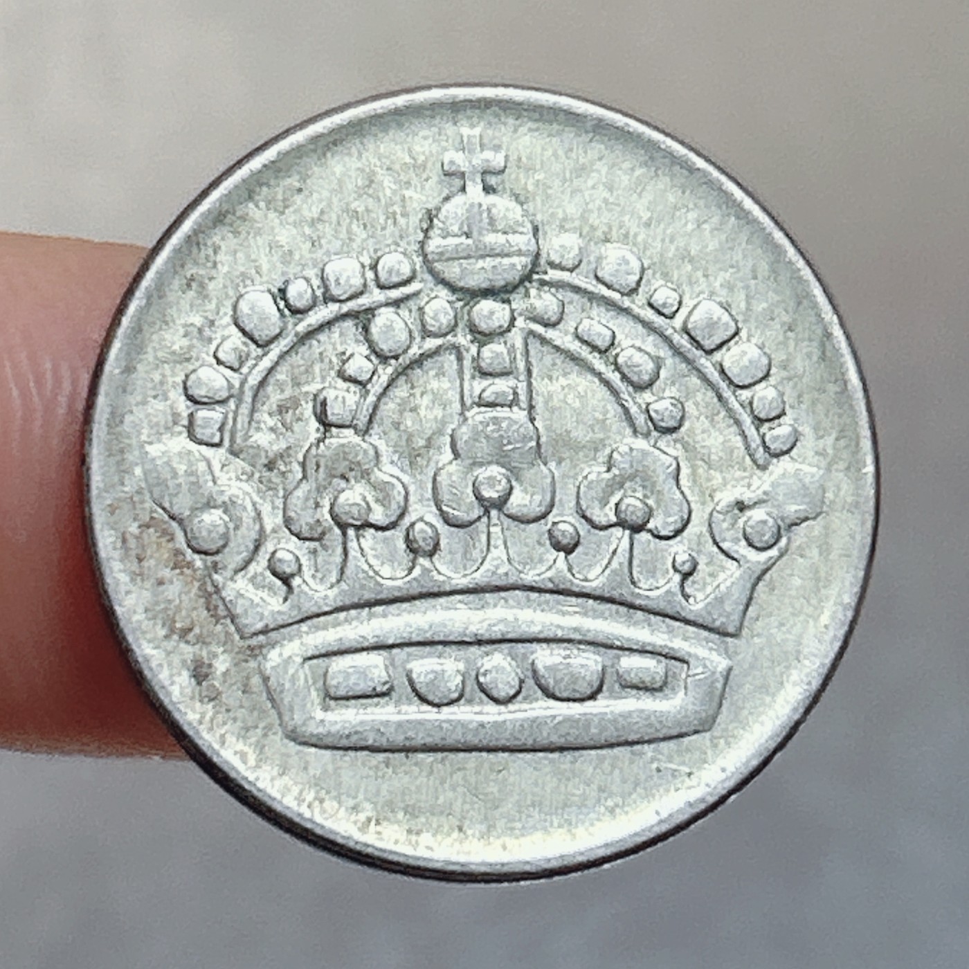 全场一元起拍 银币专场 第56期 瑞典1954年50欧尔银币 古斯塔夫六世 4.8g