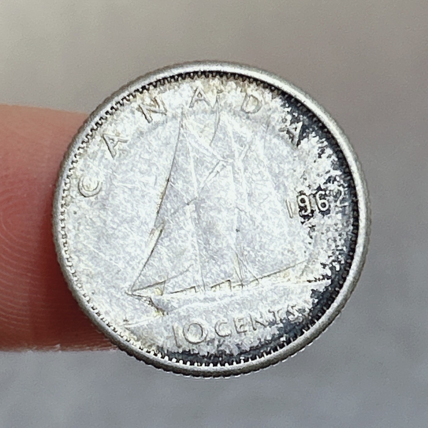 全场一元起拍 银币专场 第56期 1962年加拿大10分小银币 伊丽莎白二世2.3g