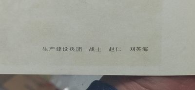 公博评级宣传画 公博评级，特殊时期宣传画    《采药》，这是纪念特殊年代生产建设兵团的画像，外壳尺寸约19*26.4CM，公博评级58分