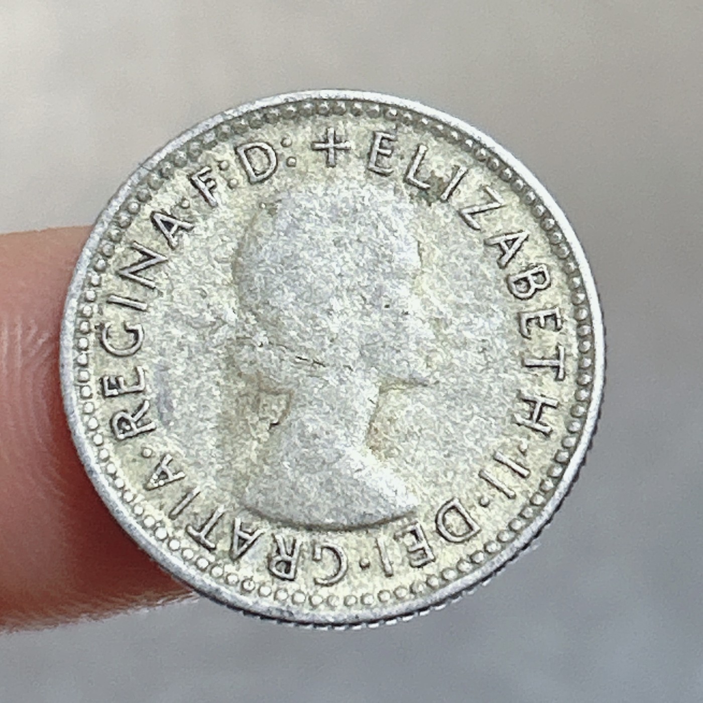 全场一元起拍 银币专场 第56期 澳大利亚1961年6便士银币 伊丽莎白二世 2.8g