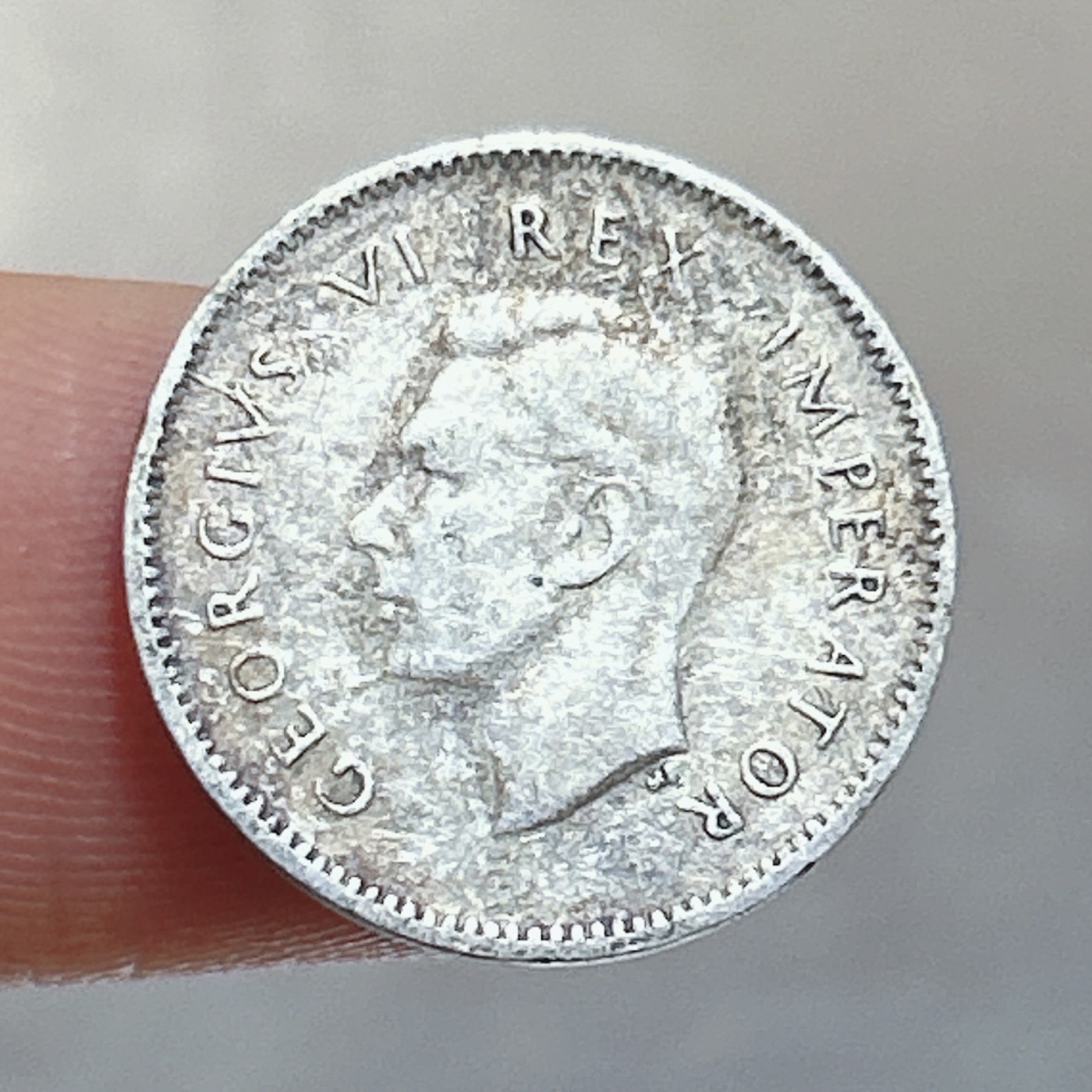 全场一元起拍 银币专场 第56期 1946年英属南非乔治六世3便士小银币 1.4g