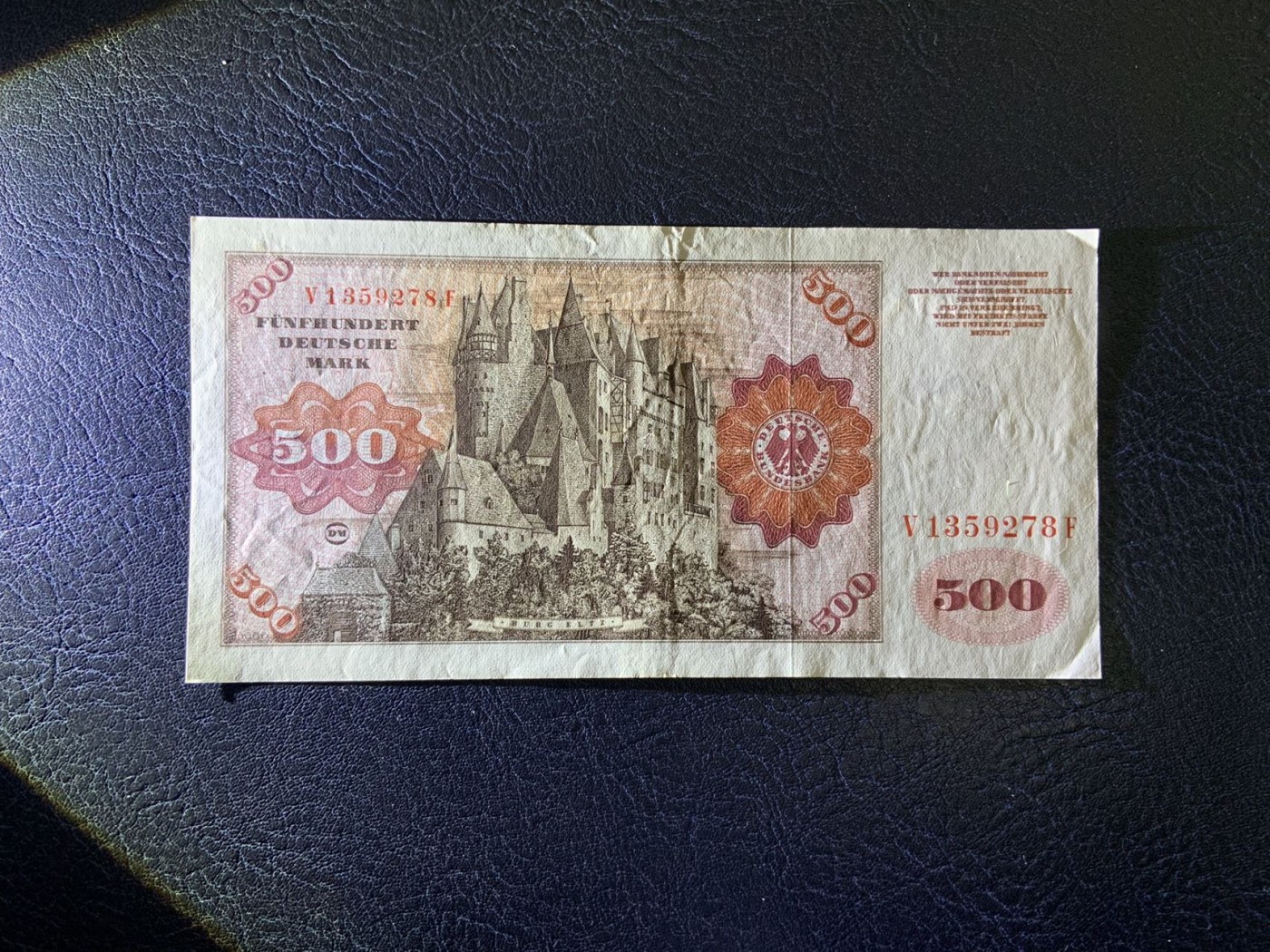 收藏联盟Quantum Auction 第318期拍卖  德国联邦1977年500马克 非全新 品相如图 大副