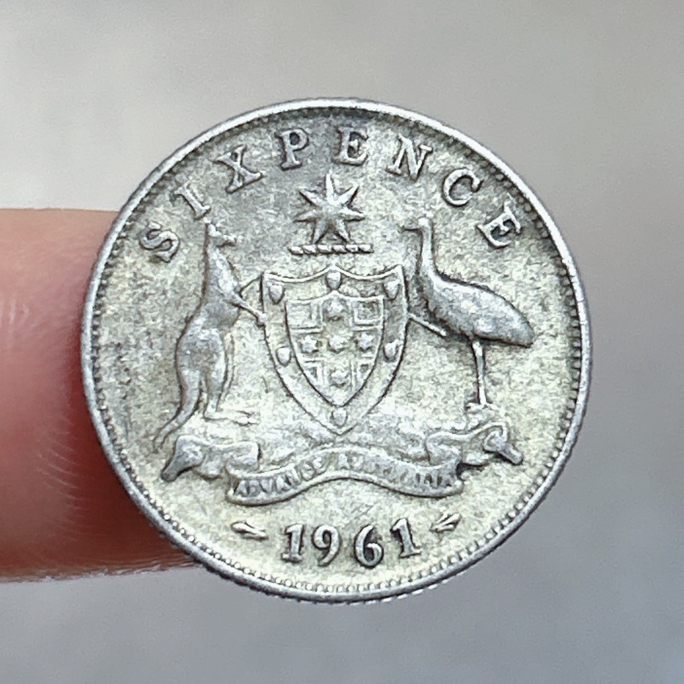 全场一元起拍 银币专场 第56期 澳大利亚1961年6便士银币 伊丽莎白二世 2.8g