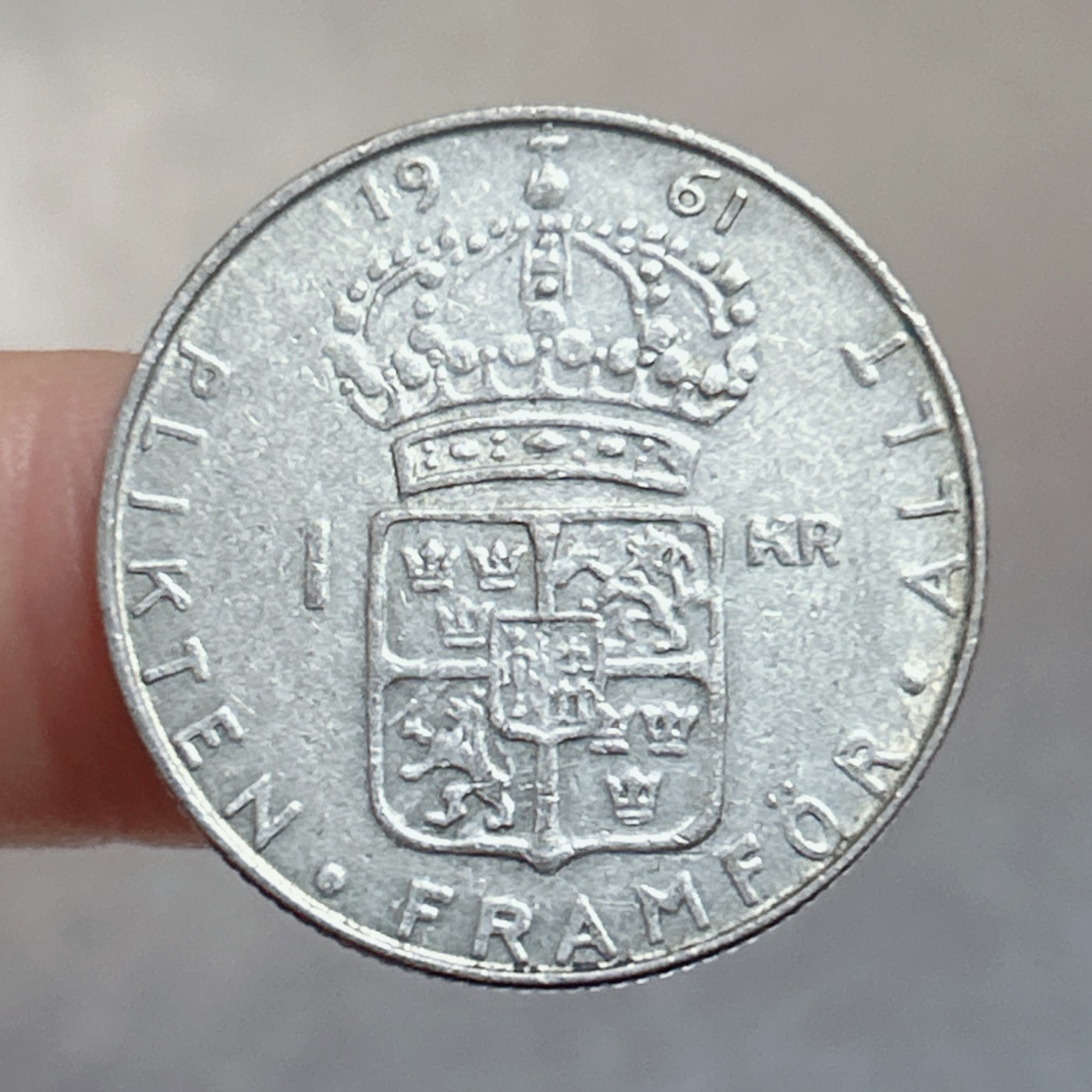 全场一元起拍 银币专场 第56期 1961年瑞典1克朗银币 7g