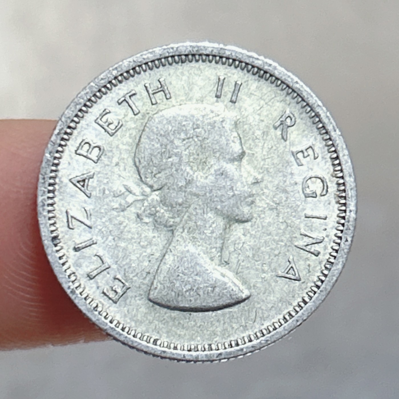 全场一元起拍 银币专场 第56期 英属南非1953年6便士银币 伊丽莎白二世 重2.8g