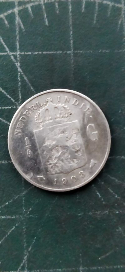 外国硬币初藏散币银币第18场 - 荷属东印度1/4盾银币1903年。