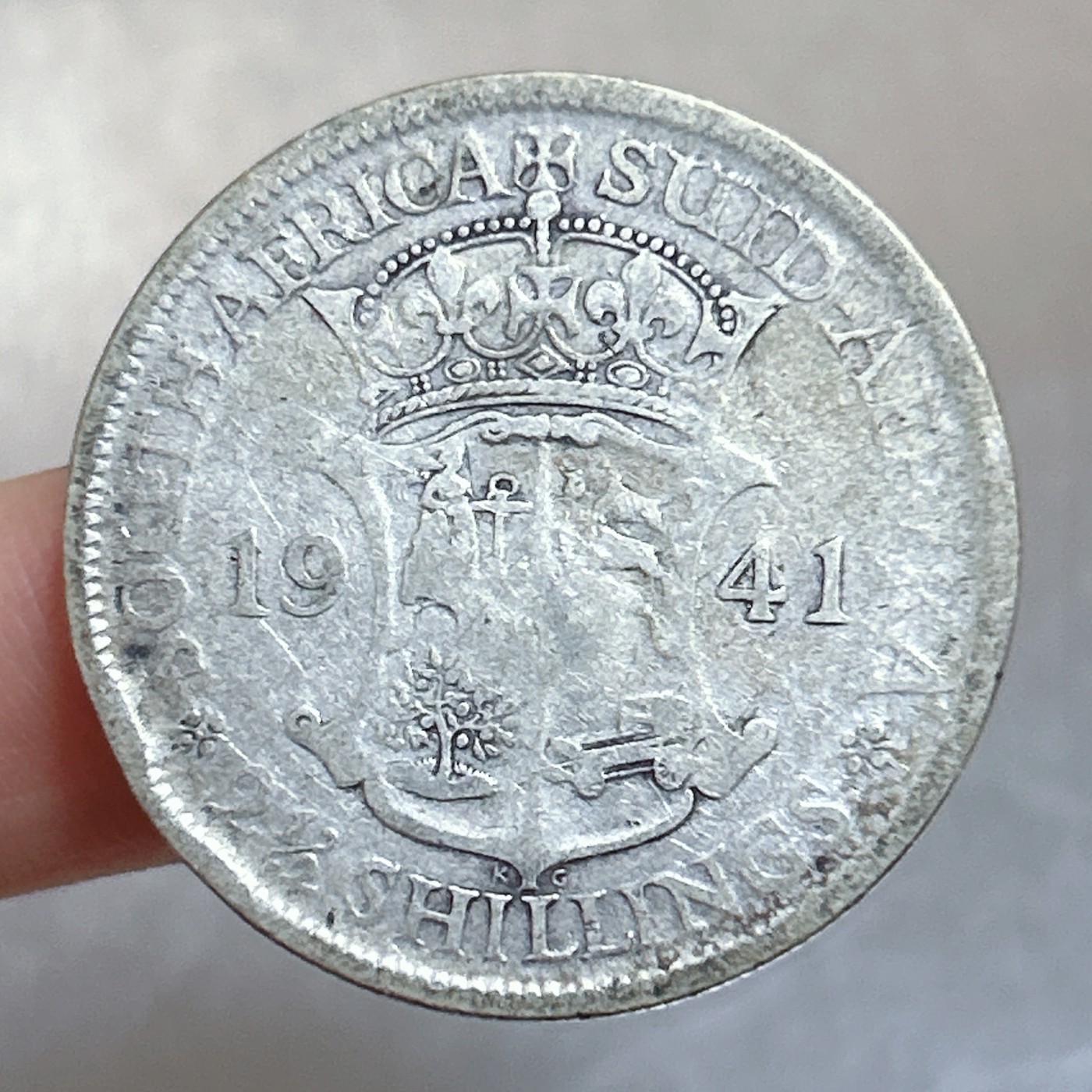 全场一元起拍 银币专场 第56期 1941年英属南非乔治六世2.5先令银币 13.8g