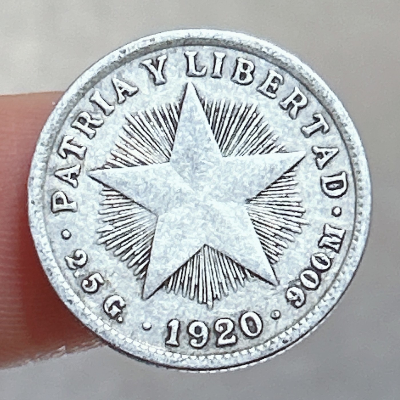 全场一元起拍 银币专场 第56期 古巴1920年10分五星银币 17.8MM 2.5克 900银