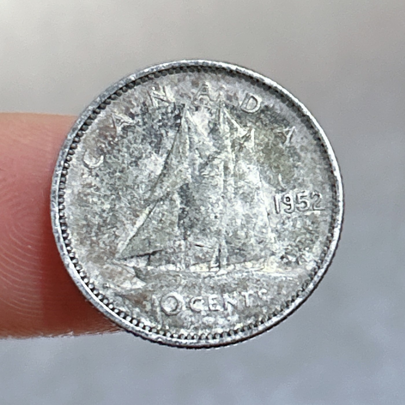 全场一元起拍 银币专场 第56期 1952年加拿大10分小银币 乔治六世2.3g