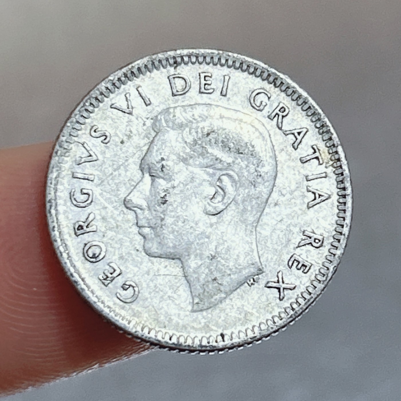 全场一元起拍 银币专场 第56期 1952年加拿大10分小银币 乔治六世2.3g