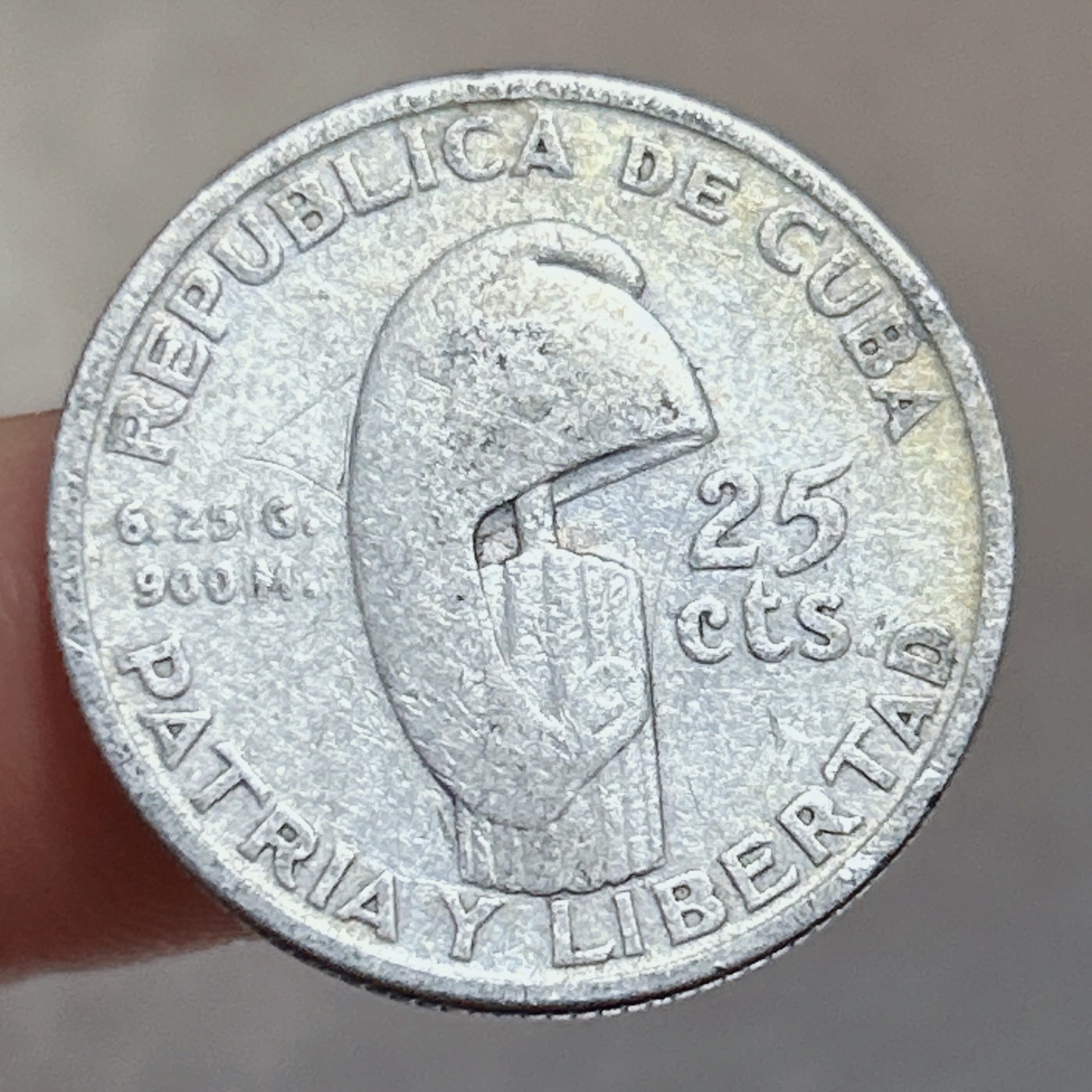 全场一元起拍 银币专场 第56期 美洲国家古巴1953年何塞·马蒂诞辰百年25分银币6.25克900银美品