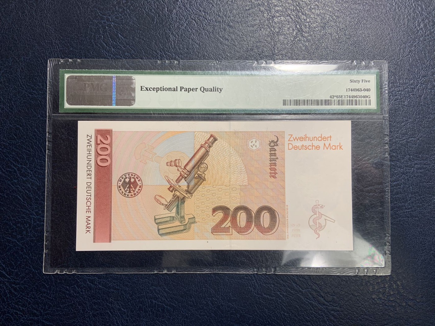 收藏联盟Quantum Auction 第318期拍卖  德国联邦1989年200马克 PMG65 补号 诺贝尔医学奖得主 埃尔利希