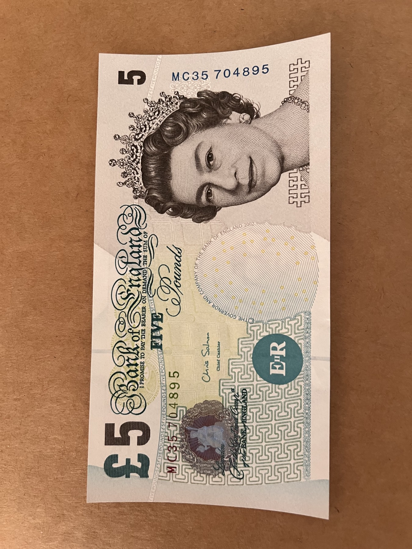 英国E序列5镑纸币